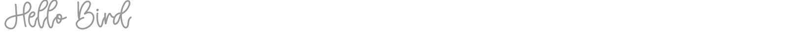 Hello Bird font preview